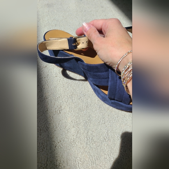 Midnight Blue Platform Sandals - Picture 7 of 7